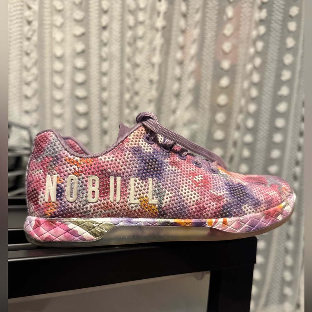 NOBULL watercolor bouquet floral trainers